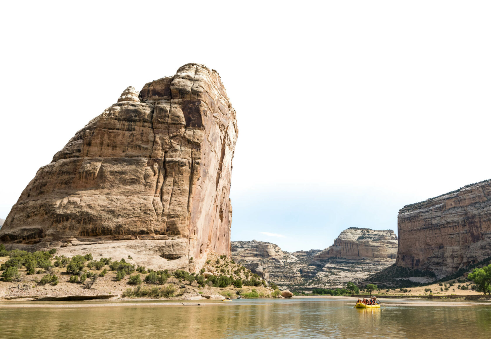 Rafting next to Dinosaur national monument.
