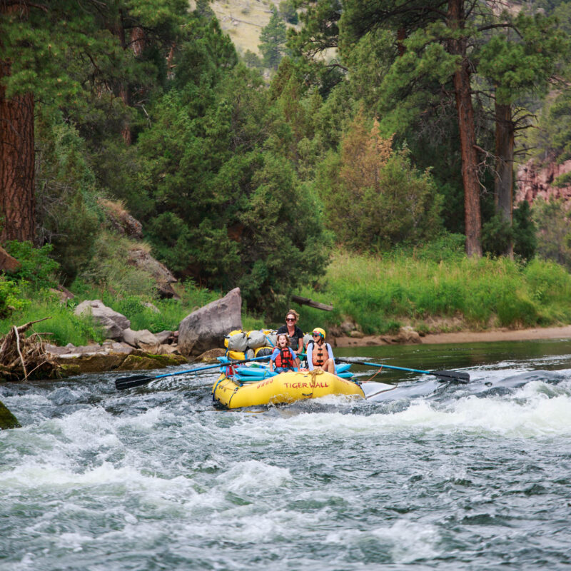 Rafting through Flaming Gorge.