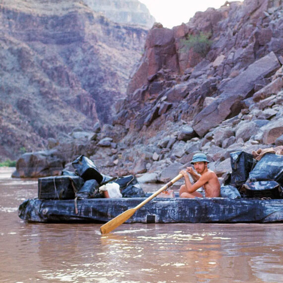 George Wendt on a raft.
