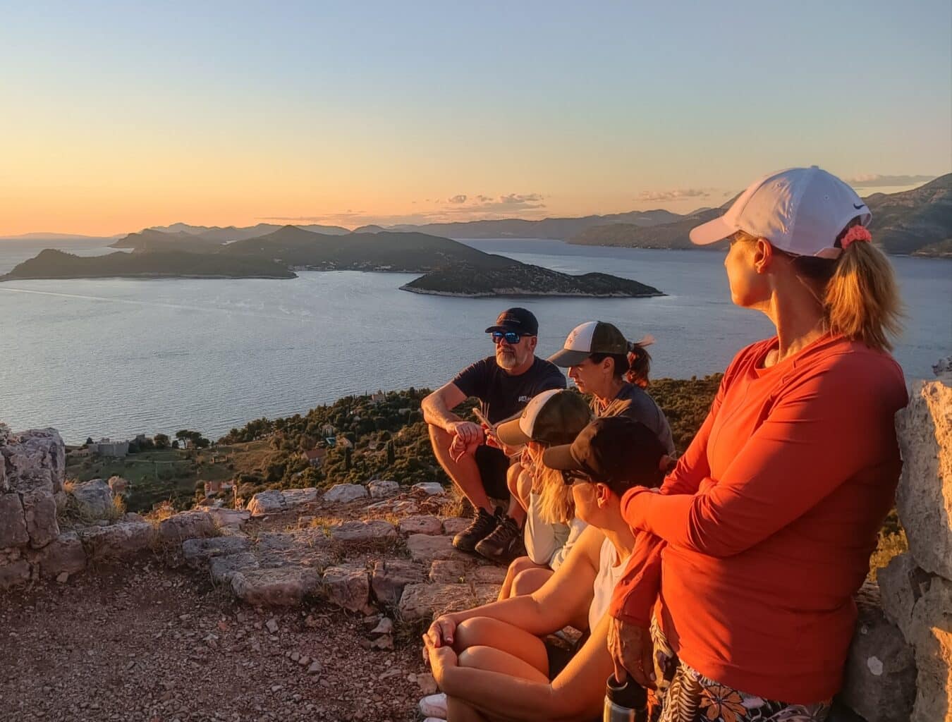 Sunset in Croatia on an OARS trip