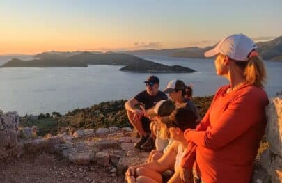 Sunset in Croatia on an OARS trip