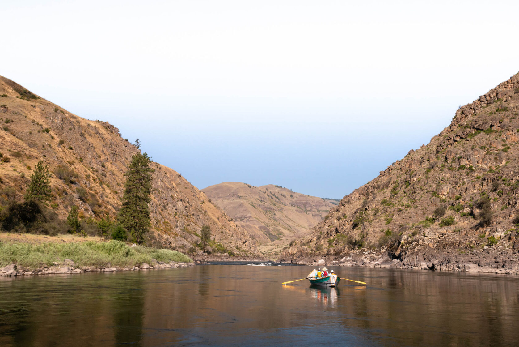 Dories going down the Lower Salmon river.