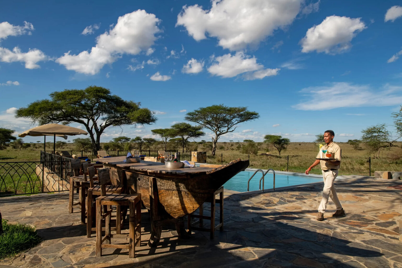 Pool at a lodge in Tanzania
