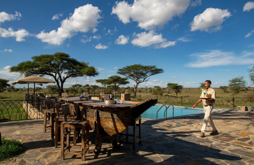 Pool at a lodge in Tanzania