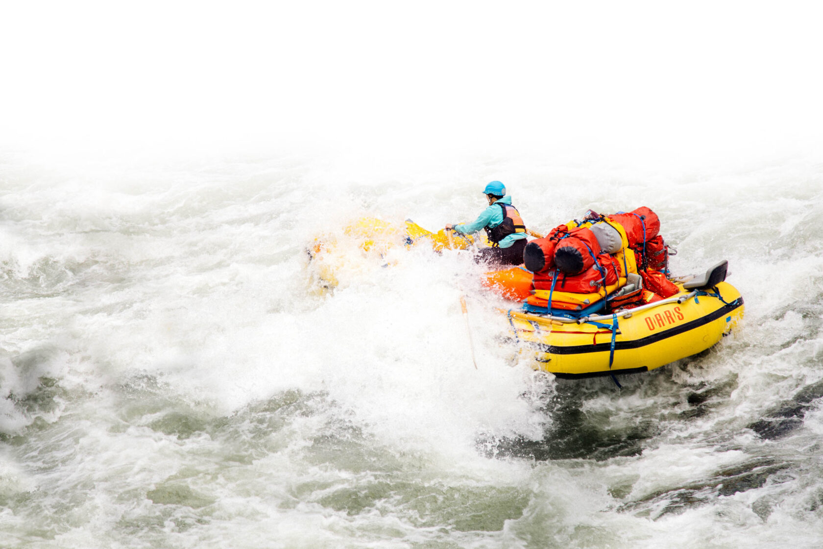 Group whitewater rafting.